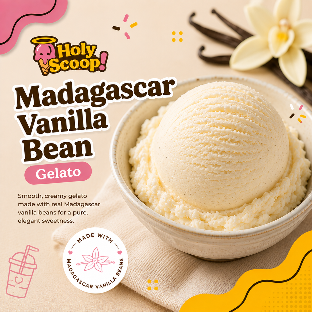 Madagascar Vanilla Bean Gelato (8 OZ)